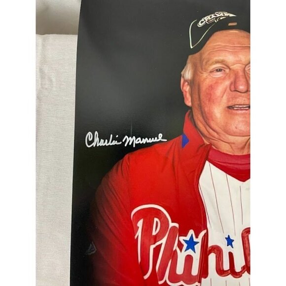 Charlie Manuel signed autograph Philadelphia Phillies 16x20 photo JSA#WIT649477 - Picture 2 of 3